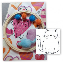 Stickdatei - Cute Doodle Cat 8 Appli